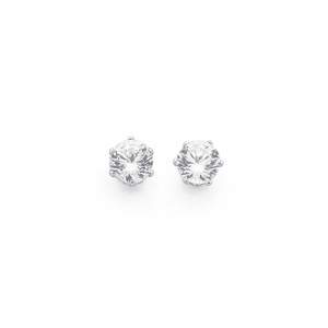 New Collection: Sterling Silver 7mm Cubic Zirconia Stud Earrings