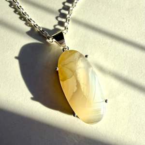Sterling Silver & New Zealand Agate Pendant