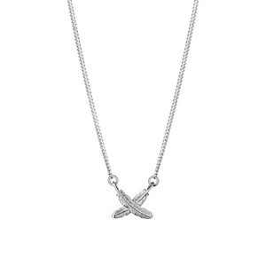 Boh Runga - Sterling Silver Mini Feather Kisses Necklace