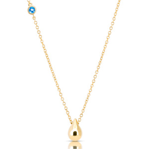 BOH RUNGA - Sterling Silver Yellow Gold Plated Drop in the Ocean Necklace