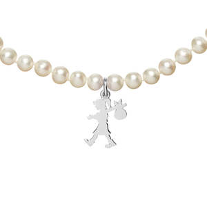 New Collection: KAREN WALKER - Sterling Silver Girl with all the Pearls Necklace
