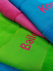 Velour Towels - Embroidered Campus Clothing