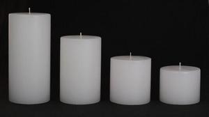 95mm wide, flat top Beeswax Pillar