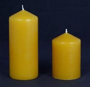 65mm wide Beeswax Pillars