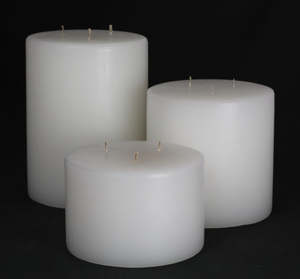 Pillar: 150mm wide, 3 wick Pillars