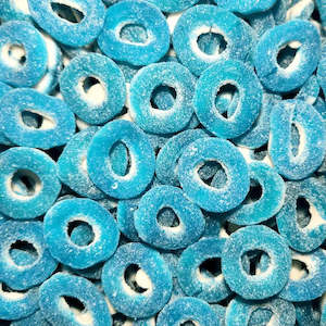 Sale: SECONDS: Sour Blue Raspberry Rings