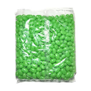 Rainbow Confectionery: Green Jelly Beans (1kg Bag)