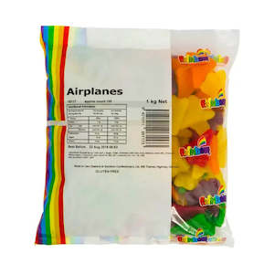 Rainbow Confectionery: Airplanes (1kg Bag)