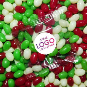 Promotional Lollies: BRANDED Promotional Christmas Jelly Beans - 30 grams SPECIAL