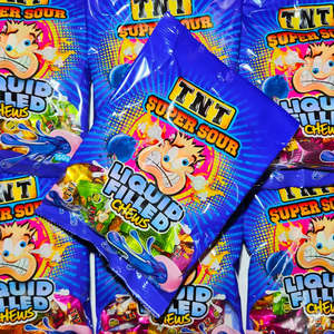 Sour Lollies: TNT Liquid Filled Chews 150g