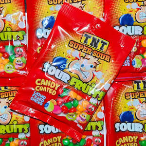 Sour Lollies: TNT Sour Fruits 180g