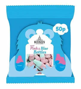 New: Bonds Fizzy Pink and Blue Bottles 50g (UK)