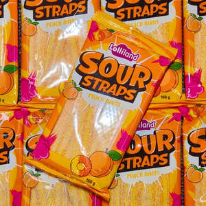 Sour Straps Peach Rings 160g