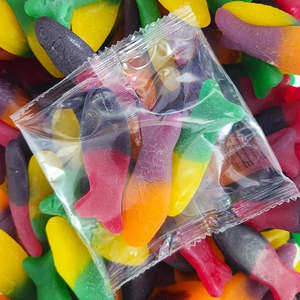 Promotional Lollies: 500 x Colourful Fish Promotional Bags 30 grams
