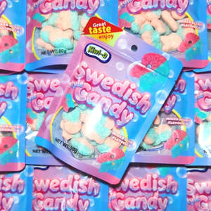 Lollies: Swedish Style Candy Mixed Berry Skulls 80g