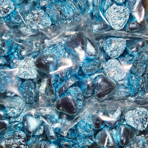 Blue Foiled Chocolate Hearts