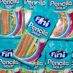 Fini Lollies: Sour Pencils Rainbow Shock 100g