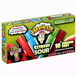 DAMAGED BOX: Warheads Freezer Pops 10pk