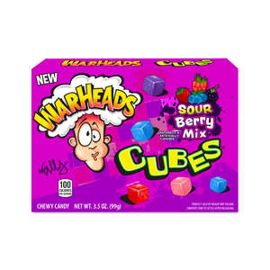 DAMAGED BOX: Warheads Berry Cubes Theater Box 99g  - BBD: 05/2027