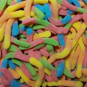 Sugared Sour: Neon Worms 2kg