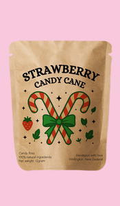 Candy Floss Bags: Strawberry Candy Cane Candy Floss