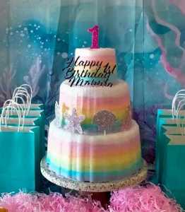 Products: 3 Tiered Candy Floss Cake - Candy Floss Cakes & Glitter Drink Bombs