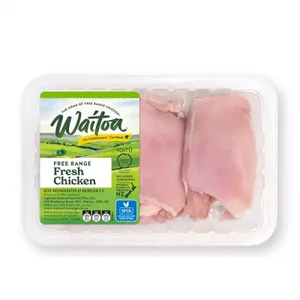 Products: Waitoa Free Range Thigh Fillet 450gm Packet - Cantab Gourmet Chicken