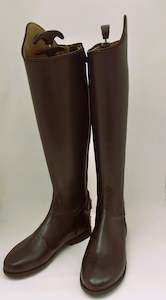 Long Riding Boots: Brown Show Jump / Dressage boot with back zip
