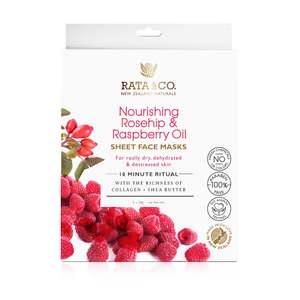Face Masks: Nourishing Rosehip and Raspberry Oil Sheet Face Masks 5pack