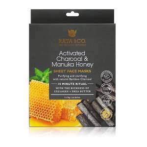 Activated Charcoal and Manuka Honey Sheet Face Masks 5pack