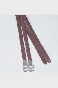 Leathers Irons Spurs: COLLEGIATE SYNTHETIC STIRRUP STRAPS BROWN