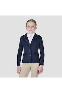 Riding Jackets: Dublin Lulu Competition Kids Jacket Naval Academy/Silver