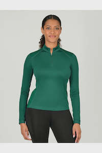 DUBLIN AUTUMN SALLY LS TOP LADIES RAIN FOREST GREEN