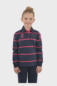 GIRLS NICOLE STRIPE CLASSIC RUGBY