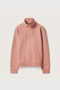 R.M. Williams Trickett 1/4 Zip Sweatshirt Shell Pink