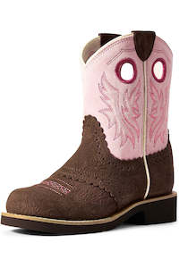 Footwear 1: Ariat Children's Fatbaby Cowgirl Western Boots Brown/Dusty Pink