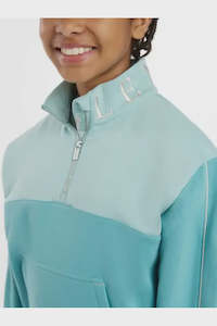 LeMieux Young Rider Kate Quarter Zip Sweat Lagoon