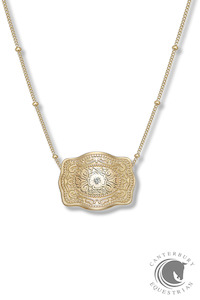SpurWest Mini Belt Buckle Necklace Gold (Amelia Rose)