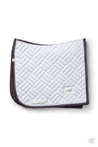 Equestrian Stockholm Dressage Saddle Pad Modern White Dark Violet