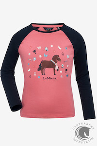 Lemieux 1: LeMieux Mini Chancer Sleeve Top Cranberry