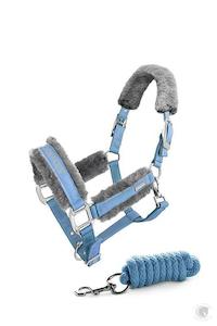 Halters: Equestrian Stockholm Parisian Blue Halter Lead Set