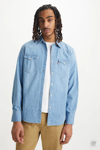 Polos Shirts T Shirts: Levi's Men's Barstow Standard Fit Western Shirt