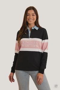 Jerseys Jackets Vests: Ringers Western Pearson Womens Rugby Jersey Black