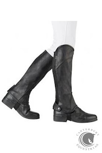 Chaps Socks: DUBLIN STRETCH FIT HALF CHAPS BLACK CHILDS