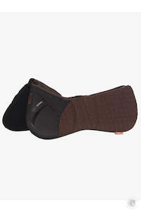 Lemieux Saddle Pads: LeMieux ProSorb Plain 3 Pocket Quilted Half Pad Brown