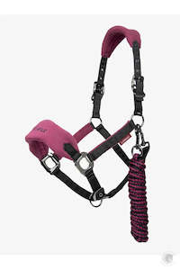 Lemieux Halter Leads: LeMieux Vogue Headcollar and Leadrope Plum