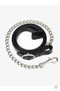 Lemieux Halter Leads: LeMieux Leather Trot Up Chain Black