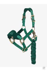 Lemieux Halter Leads: LeMieux Mini Vogue Headcollar & Leadrope Evergreen