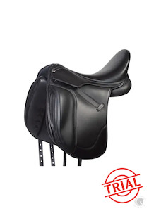 Trial Saddles: COLLEGIATE ESTEEM DRESSAGE BLACK 17" - TRIAL SADDLE FEE + DEPOSIT