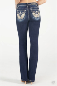 Miss Me Berry and Gold Bootcut Jeans